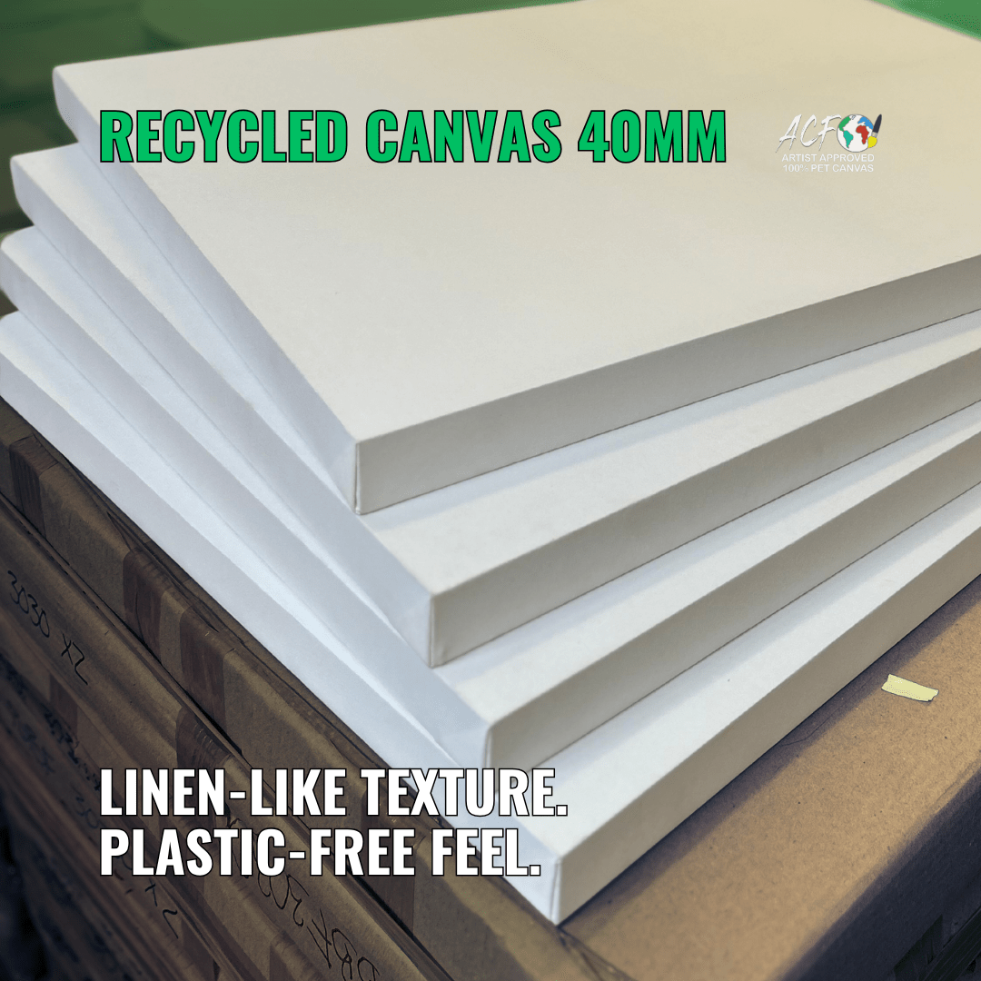Eco Hero Canvas – 100% Recycled PET, 40mm Deep - Art Canvas Factory