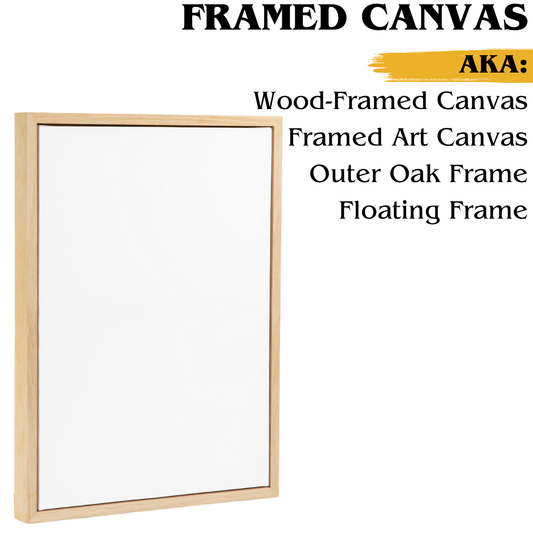 Oak Floating Frame & Box Board Canvas