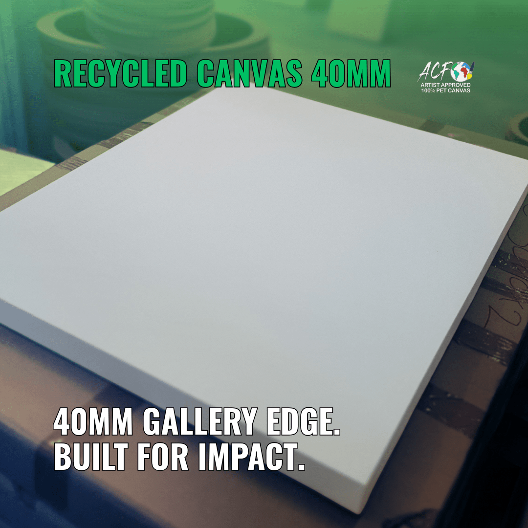 Eco Hero Canvas – 100% Recycled PET, 40mm Deep - Art Canvas Factory