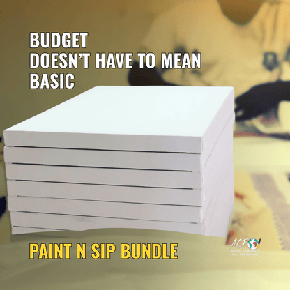 Paint and Sip Canvas – Bulk 10x Pack (20mm PET) - Art Canvas Factory