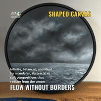 Round Canvas Floating Frame | Ready to Paint and Hang | 2 Pack | ACF